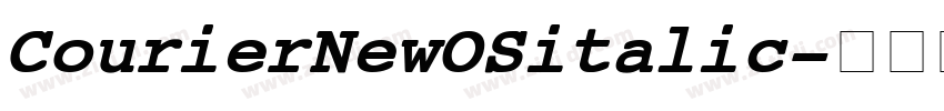 CourierNew OS italic字体转换